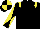 Black, Yellow epaulets, diabolo on sleeves, quartered cap