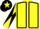 YELLOW, black seams & diabolo on sleeves, black cap, yellow star