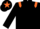 BLACK, orange epaulettes, black cap, orange star