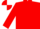 RED, white question mark back & front, red & white quartered cap