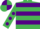Emerald Green, Purple hoops, Emerald Green sleeves, Purple spots, quartered cap