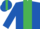 ROYAL BLUE, emerald green panel & cap