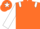 ORANGE, white epaulettes & sleeves, white star on cap