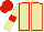 Beige, Red seams, armlets and cap