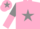 Pink, Grey star, Grey and Pink halved sleeves, Pink cap, Grey star