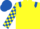 Yellow, Royal Blue epaulets, Yellow and Royal Blue check sleeves, Royal Blue cap