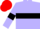 Pale Blue, Black hoop, armlets and hoop on Red cap