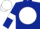 Dark Blue, White disc, armlets and cap