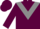 Maroon, grey chevron, maroon sleeves and cap