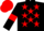 Black, Red stars, armlets and cap