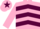 Pink, Maroon chevrons, Pink sleeves, Pink cap, Maroon star
