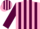 PINK & MAROON STRIPES, maroon sleeves, striped cap
