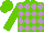 Light Green and Mauve diamonds, Light Green sleeves and cap