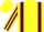 Yellow, Maroon braces, striped sleeves