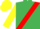 Emerald Green, Red sash, Yellow sleeves and cap