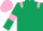 Dark Green, Pink epaulets, armlets and cap