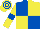 ROYAL BLUE & YELLOW QUARTERED, yellow sleeves, royal blue armlet, yellow & royal blue hooped cap