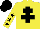 Yellow, Black Cross of Lorraine, Yellow sleeves, Black stars, Black cap