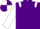 Purple, White epaulets and sleeves, quartered cap