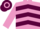 Mauve, Maroon chevrons, hooped cap