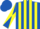 Royal Blue and Yellow stripes, diabolo on sleeves, Royal Blue cap