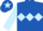 ROYAL BLUE, light blue triple diamond & sleeves, royal blue cap, light blue star