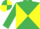 EMERALD GREEN & YELLOW DIABOLO, emerald green sleeves, quartered cap