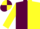 Maroon and Yellow (halved), Yellow sleeves, quartered cap