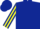 Dark blue, yellow striped sleeves