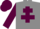 Grey, Maroon Cross of Lorraine, sleeves and cap