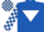 ROYAL BLUE, white inverted triangle, check sleeves & cap