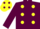 Maroon, Yellow spots, Yellow cap, Maroon spots