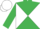 EMERALD GREEN and WHITE diabolo, WHITE cap