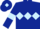Dark Blue, Light Blue triple diamond, armlets and diamond on cap