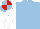 Light Blue, White sleeves, Light Blue and Red quartered cap
