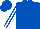 Royal Blue, White striped sleeves