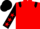 Red, Black epaulets, Black sleeves, Red stars, Black cap