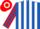 Royal Blue and White stripes, Red and Royal Blue striped sleeves, Red and White hooped cap