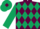 Maroon and Dark Green diamonds, Dark Green sleeves, Dark Green cap, Maroon diamond