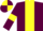 Maroon, Yellow stripe and armlets, quartered cap