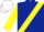 Dark Blue, Yellow sash and sleeves, White cap
