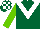 DARK GREEN, WHITE chevron, LIGHT GREEN sleeves, DARK GREEN and WHITE check cap