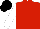 Red, White sleeves, Black cap
