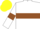 White, Brown hoop and armlets, Yellow cap