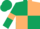 Dark Green and Beige (quartered), Dark Green sleeves, Beige armlets