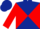 Dark Blue and Red diabolo, Red sleeves, Dark Blue cap