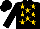 Black, Gold stars