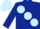 Dark Blue, large Light Blue spots, Light Blue cap