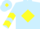 Light Blue, Yellow diamond, chevrons on sleeves, Light Blue cap, Yellow diamond