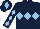 Dark Blue, Light Blue triple diamond, diamonds on sleeves, Dark Blue cap, Light Blue diamond